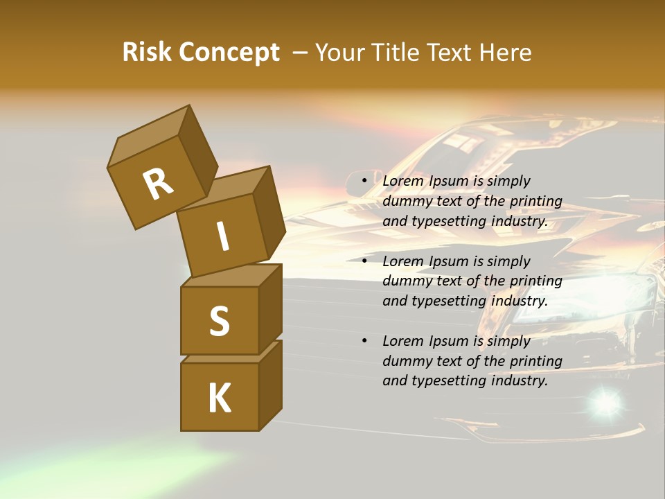 Night Motion Blur Cool PowerPoint Template