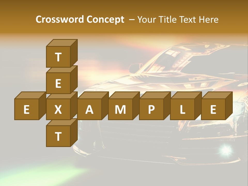 Night Motion Blur Cool PowerPoint Template