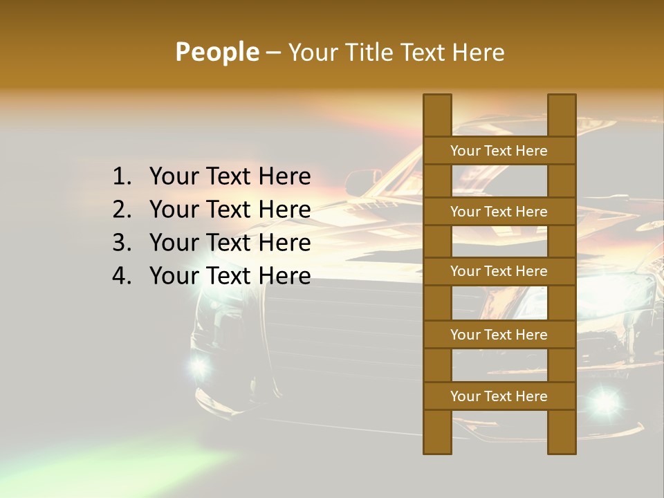 Night Motion Blur Cool PowerPoint Template