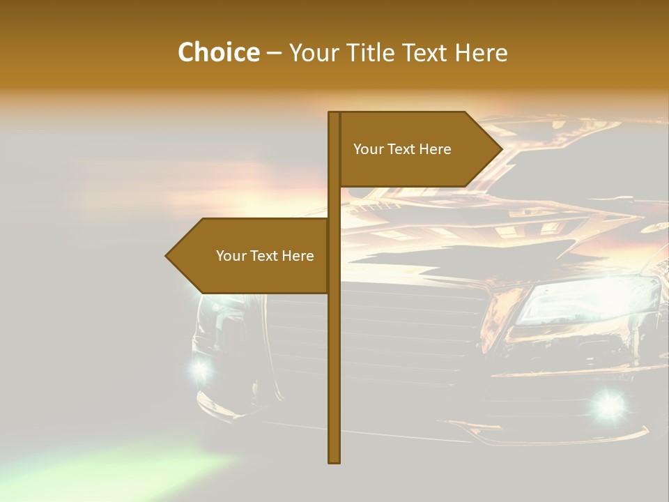 Night Motion Blur Cool PowerPoint Template