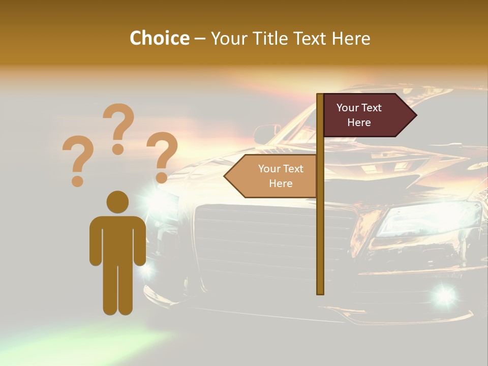 Night Motion Blur Cool PowerPoint Template