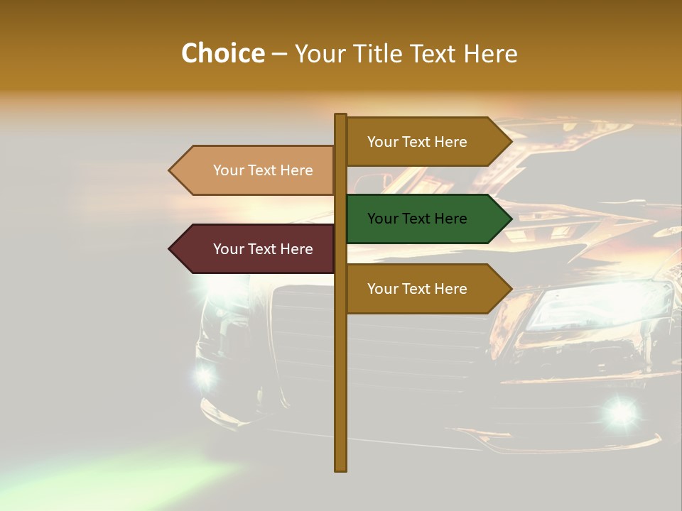 Night Motion Blur Cool PowerPoint Template