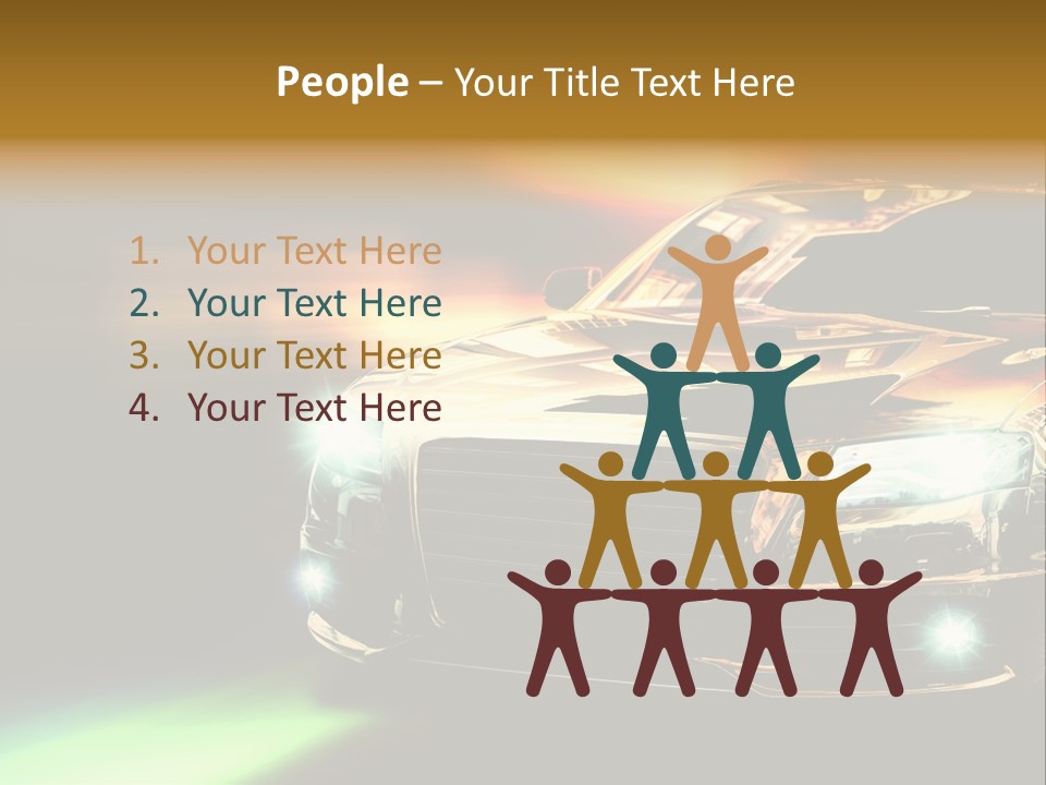 Night Motion Blur Cool PowerPoint Template