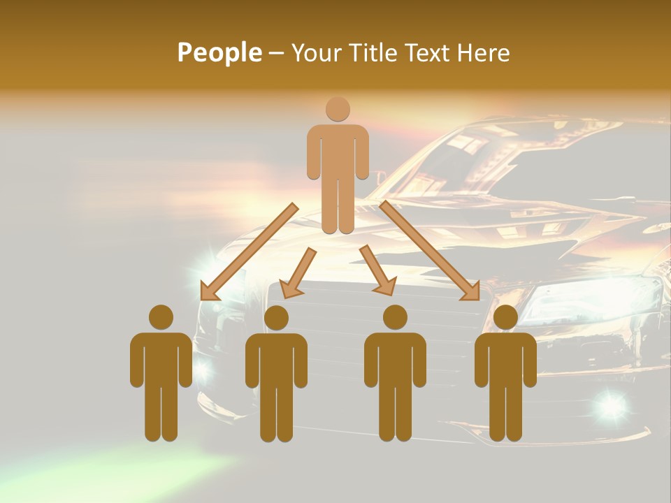 Night Motion Blur Cool PowerPoint Template