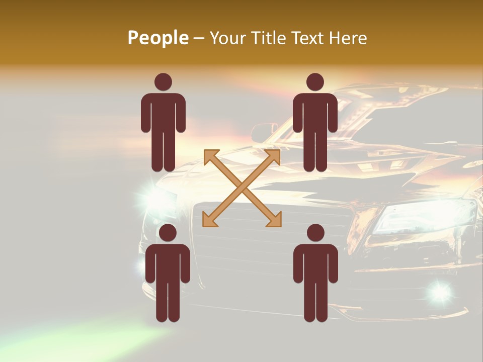 Night Motion Blur Cool PowerPoint Template