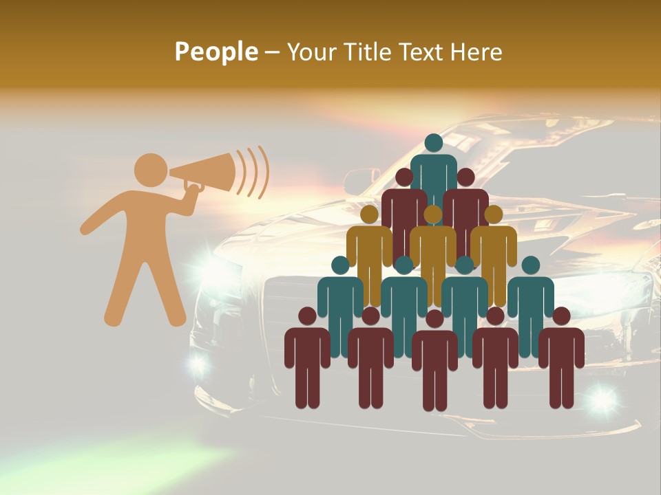 Night Motion Blur Cool PowerPoint Template