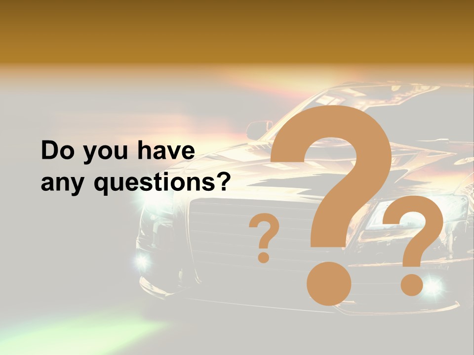 Night Motion Blur Cool PowerPoint Template