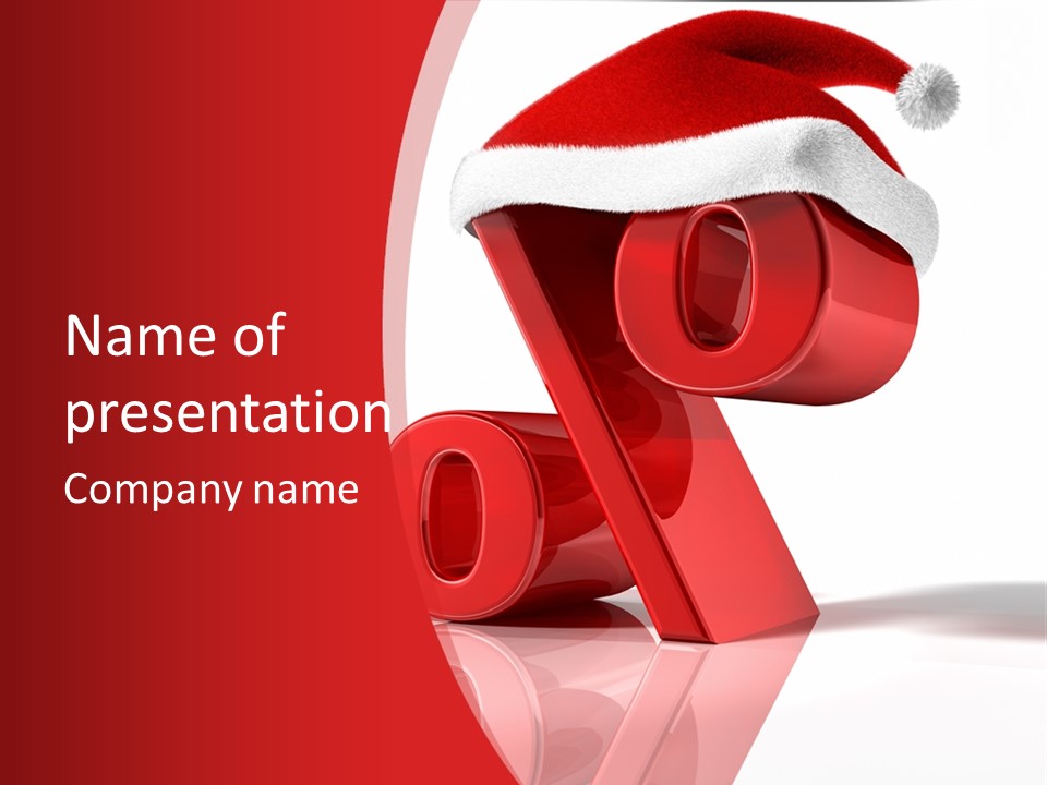 Christmas Red Pencil Offer PowerPoint Template