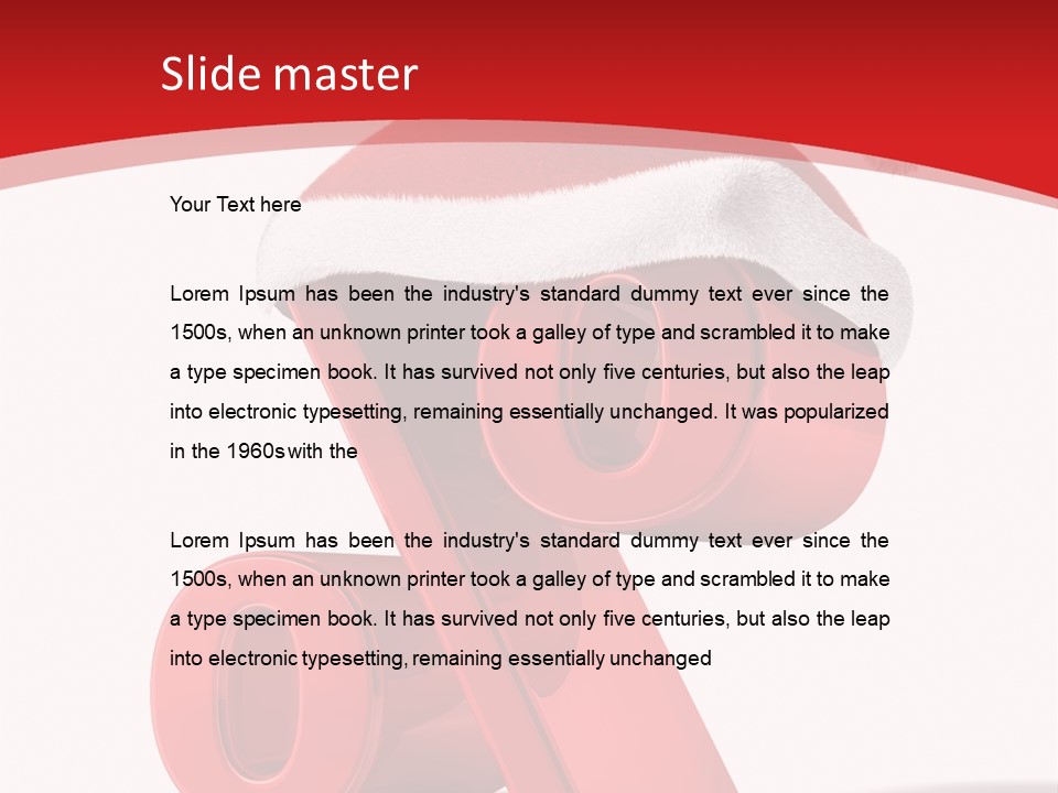 Christmas Red Pencil Offer PowerPoint Template