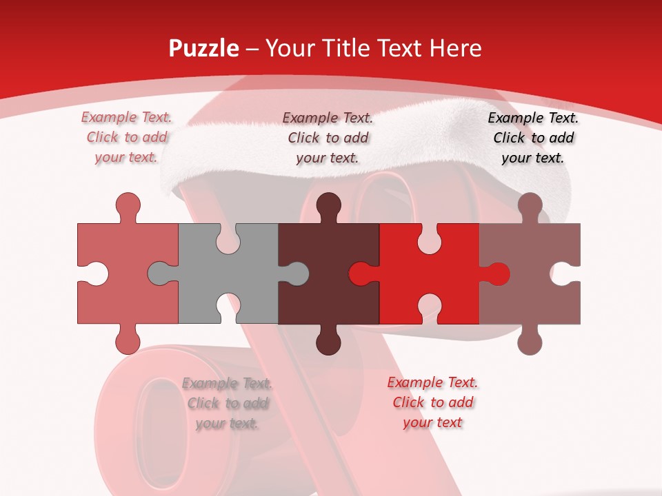 Christmas Red Pencil Offer PowerPoint Template