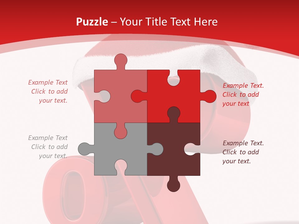 Christmas Red Pencil Offer PowerPoint Template