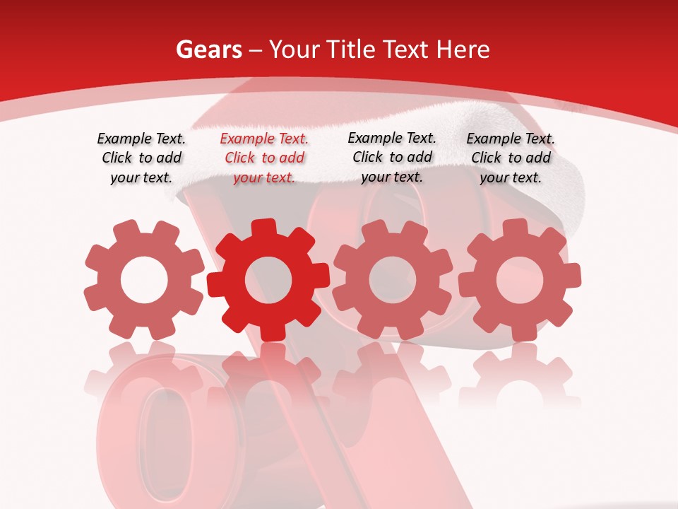 Christmas Red Pencil Offer PowerPoint Template