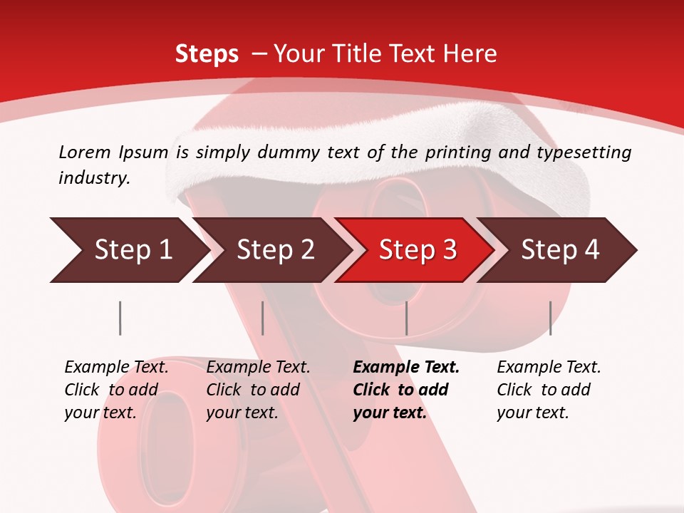 Christmas Red Pencil Offer PowerPoint Template