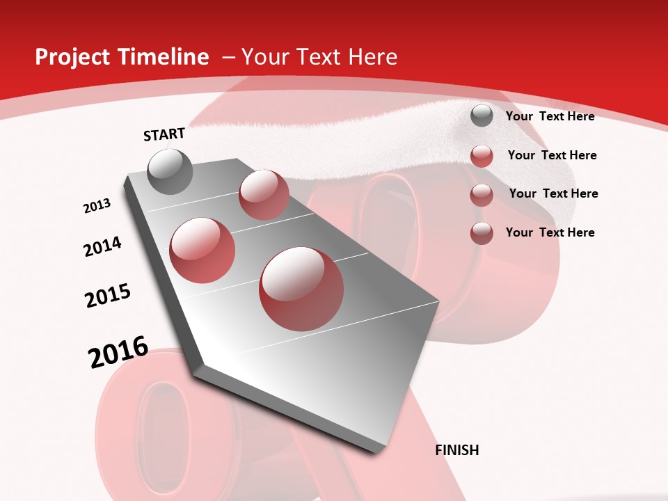 Christmas Red Pencil Offer PowerPoint Template