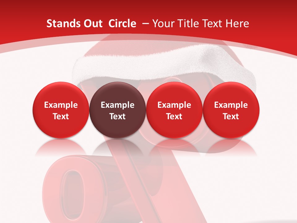 Christmas Red Pencil Offer PowerPoint Template