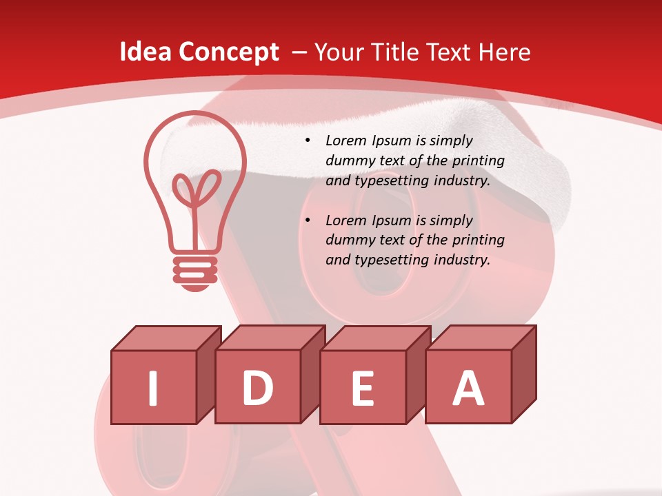 Christmas Red Pencil Offer PowerPoint Template