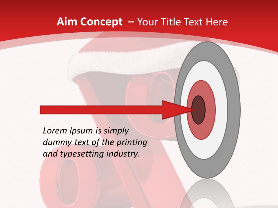 Christmas Red Pencil Offer PowerPoint Template