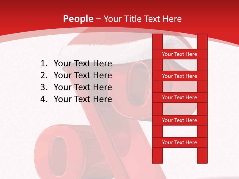 Christmas Red Pencil Offer PowerPoint Template