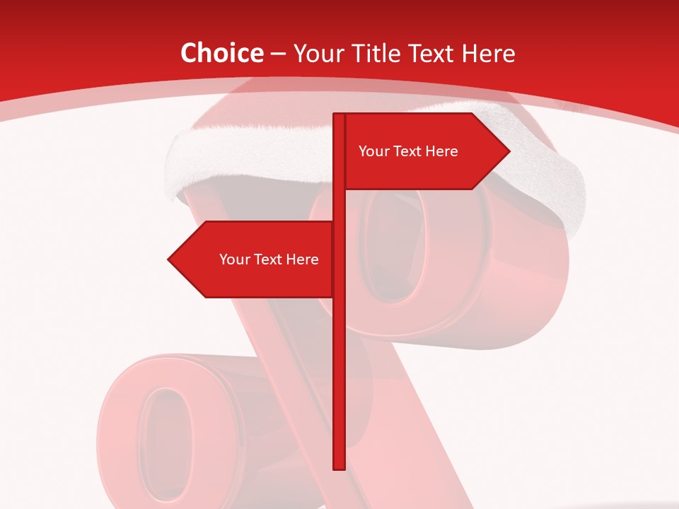 Christmas Red Pencil Offer PowerPoint Template