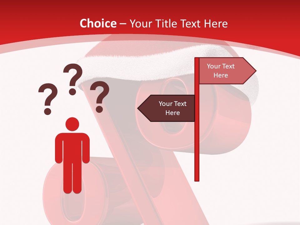 Christmas Red Pencil Offer PowerPoint Template