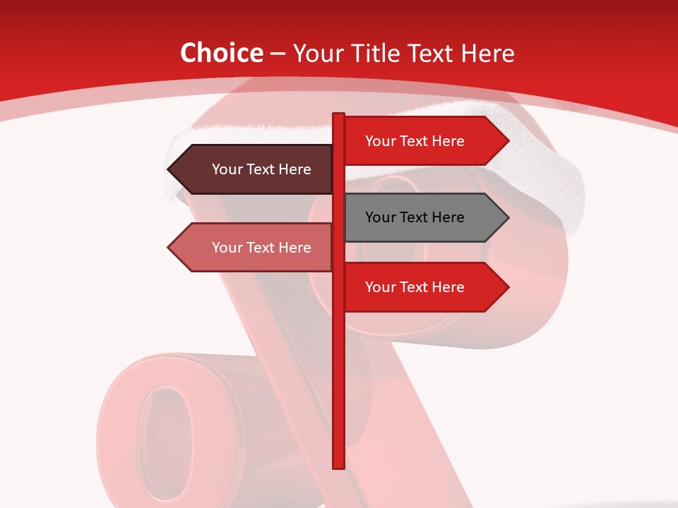 Christmas Red Pencil Offer PowerPoint Template