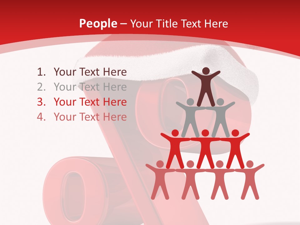 Christmas Red Pencil Offer PowerPoint Template