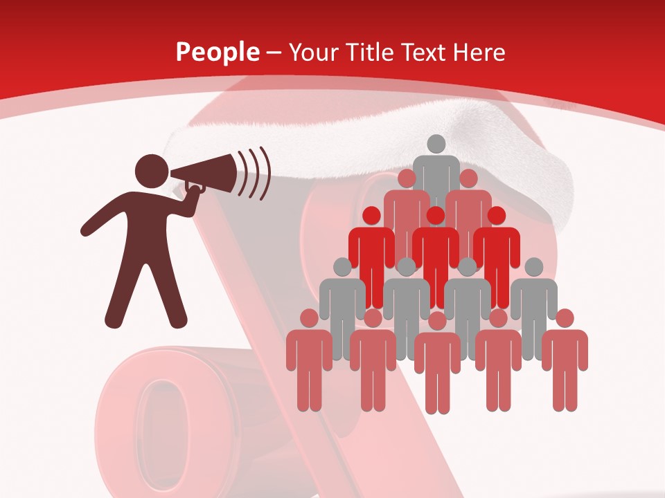 Christmas Red Pencil Offer PowerPoint Template