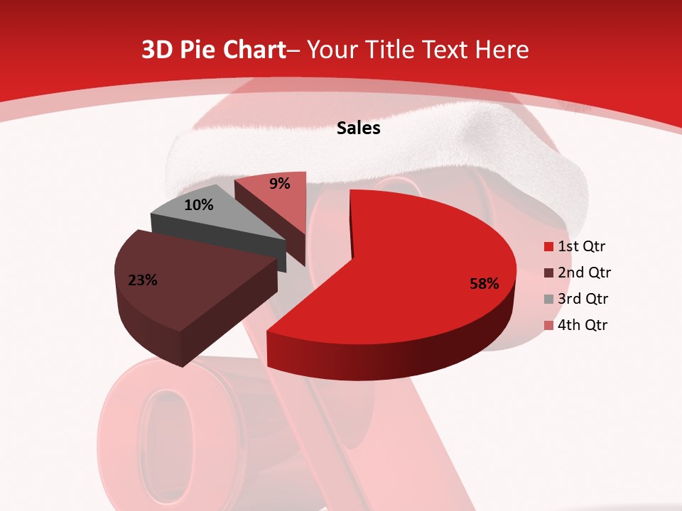 Christmas Red Pencil Offer PowerPoint Template