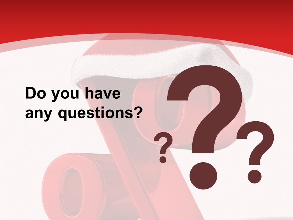 Christmas Red Pencil Offer PowerPoint Template