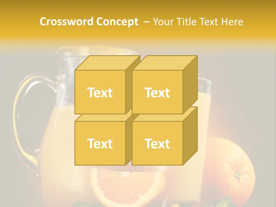 Orange Glassware Glass PowerPoint Template