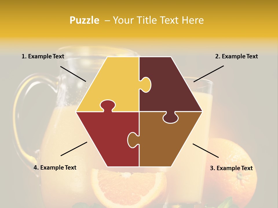 Orange Glassware Glass PowerPoint Template