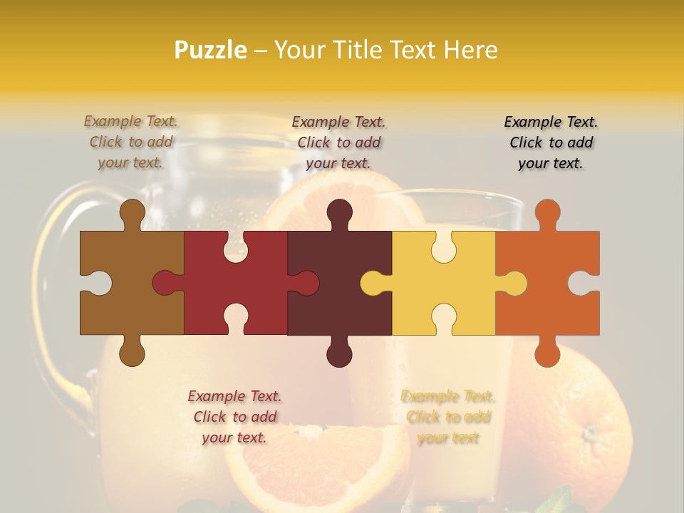 Orange Glassware Glass PowerPoint Template