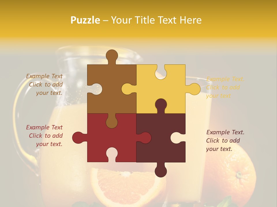 Orange Glassware Glass PowerPoint Template