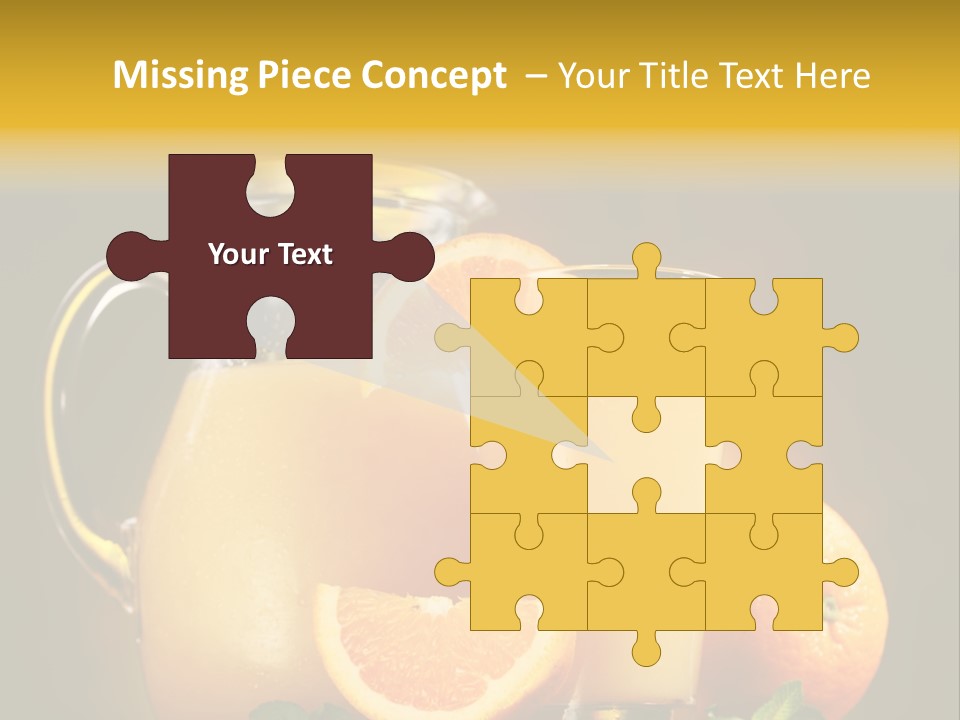 Orange Glassware Glass PowerPoint Template