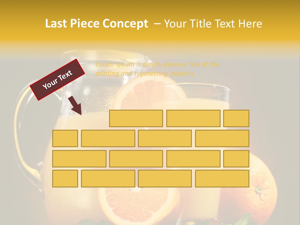 Orange Glassware Glass PowerPoint Template