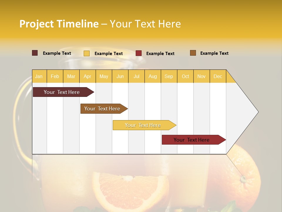 Orange Glassware Glass PowerPoint Template