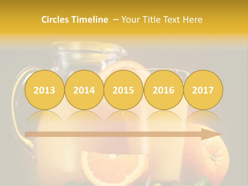 Orange Glassware Glass PowerPoint Template