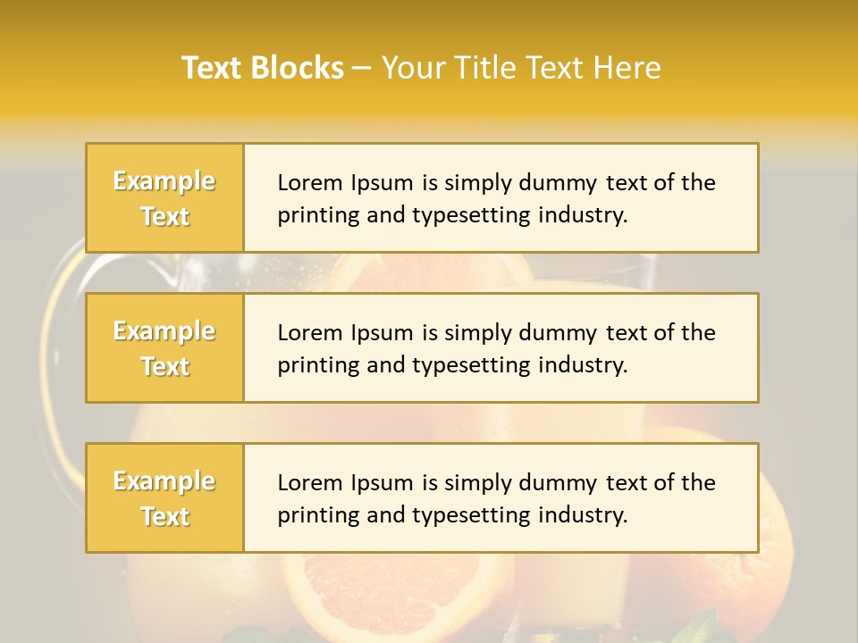 Orange Glassware Glass PowerPoint Template