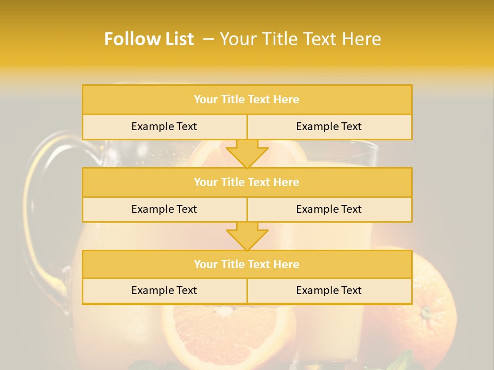 Orange Glassware Glass PowerPoint Template