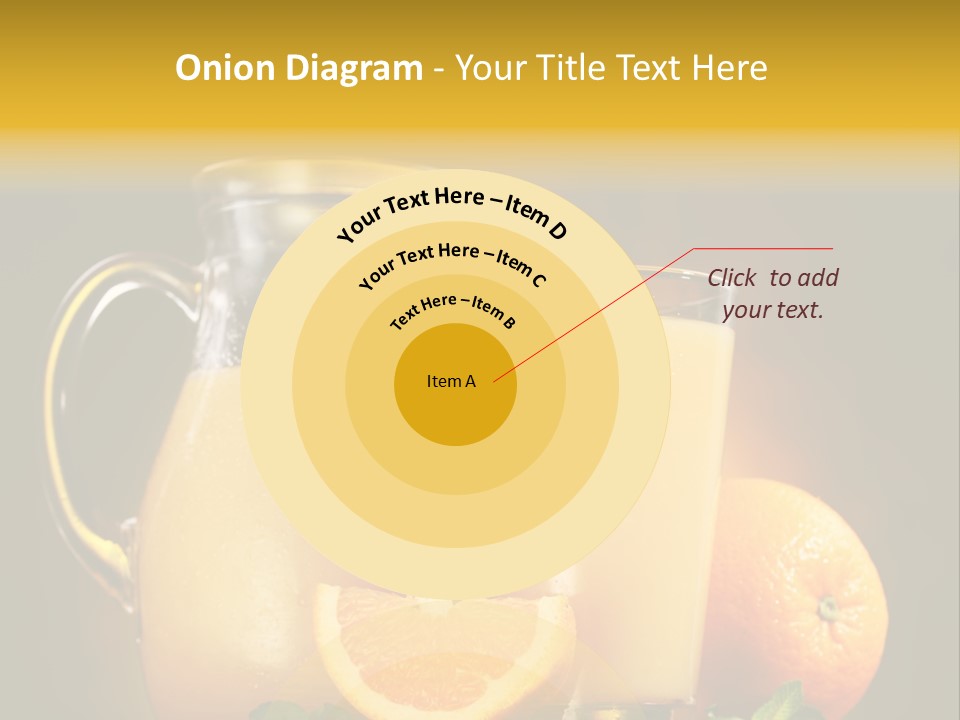 Orange Glassware Glass PowerPoint Template