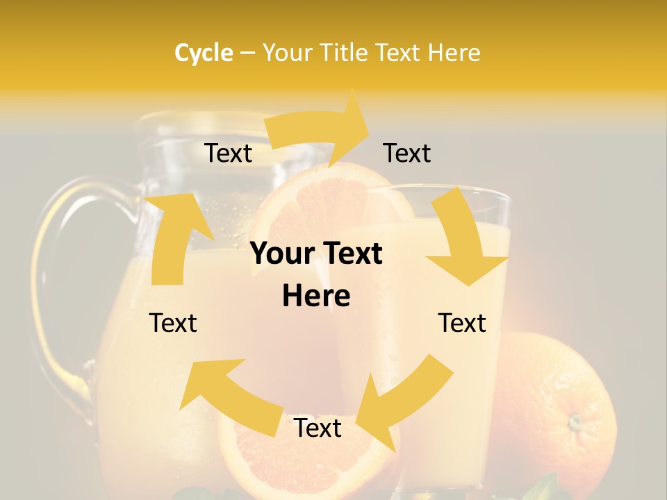 Orange Glassware Glass PowerPoint Template