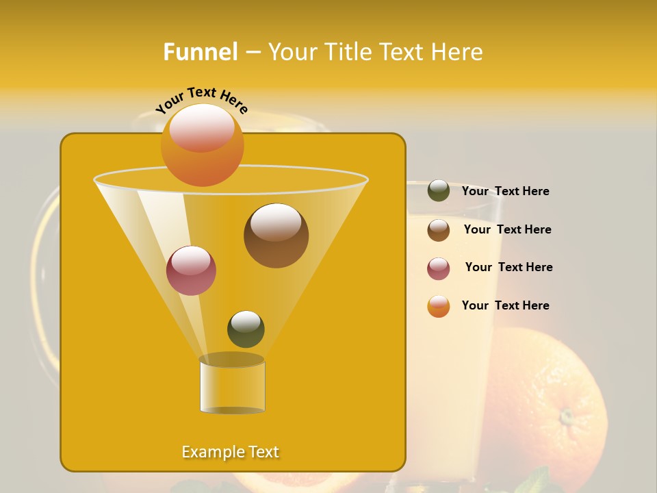 Orange Glassware Glass PowerPoint Template