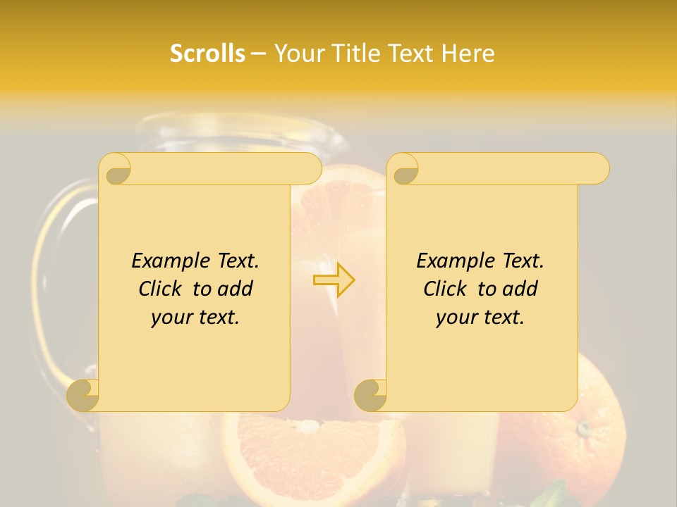 Orange Glassware Glass PowerPoint Template