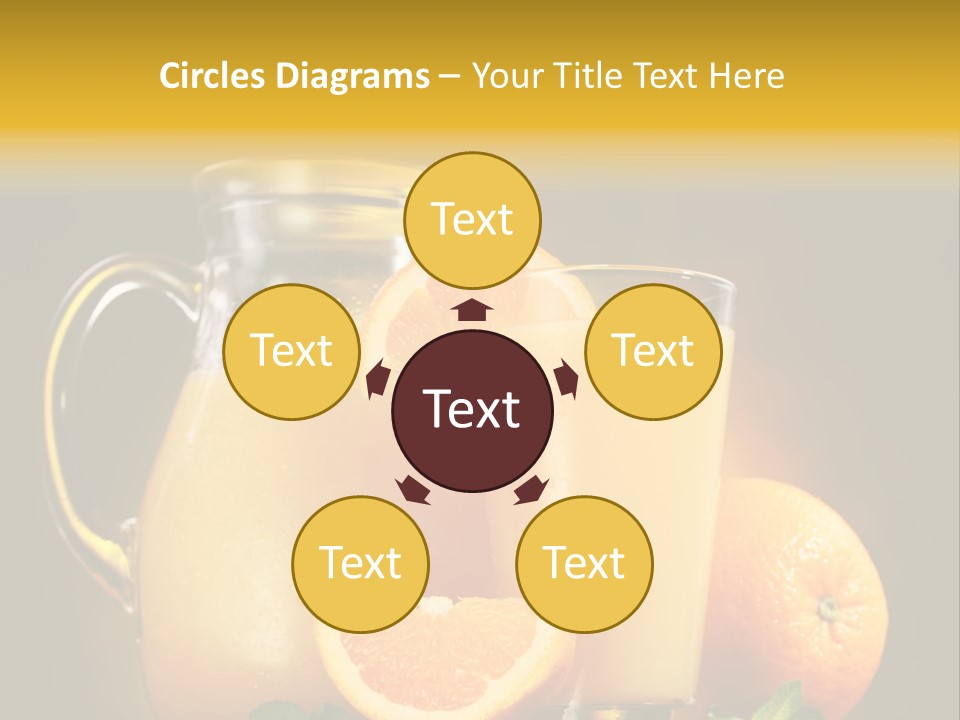 Orange Glassware Glass PowerPoint Template