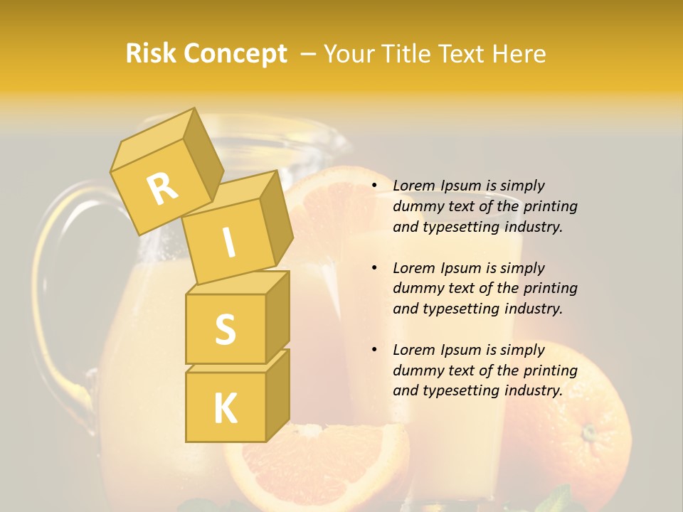 Orange Glassware Glass PowerPoint Template