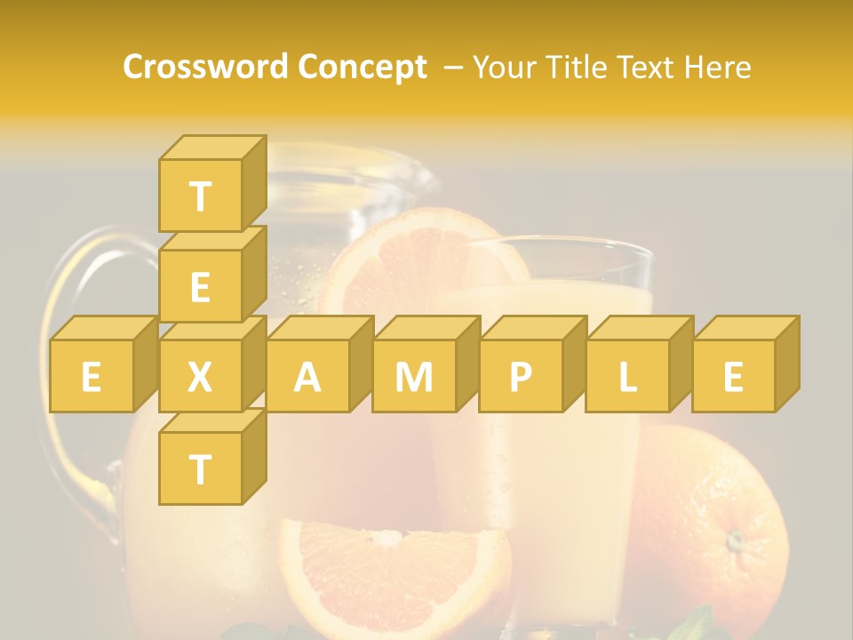Orange Glassware Glass PowerPoint Template