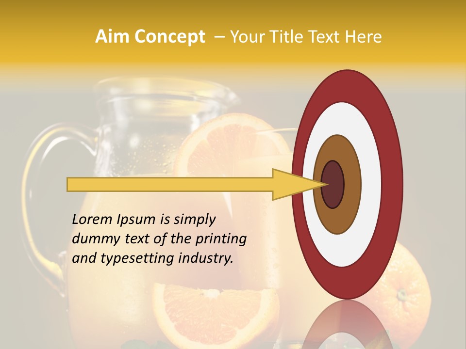 Orange Glassware Glass PowerPoint Template