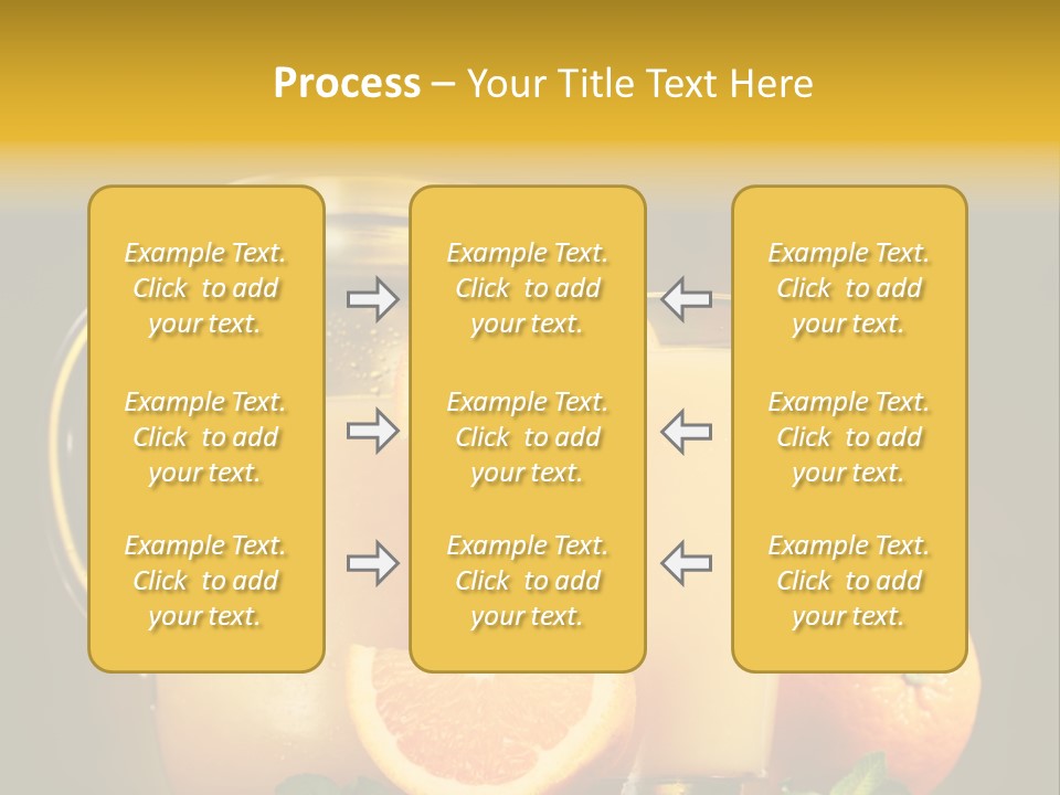 Orange Glassware Glass PowerPoint Template