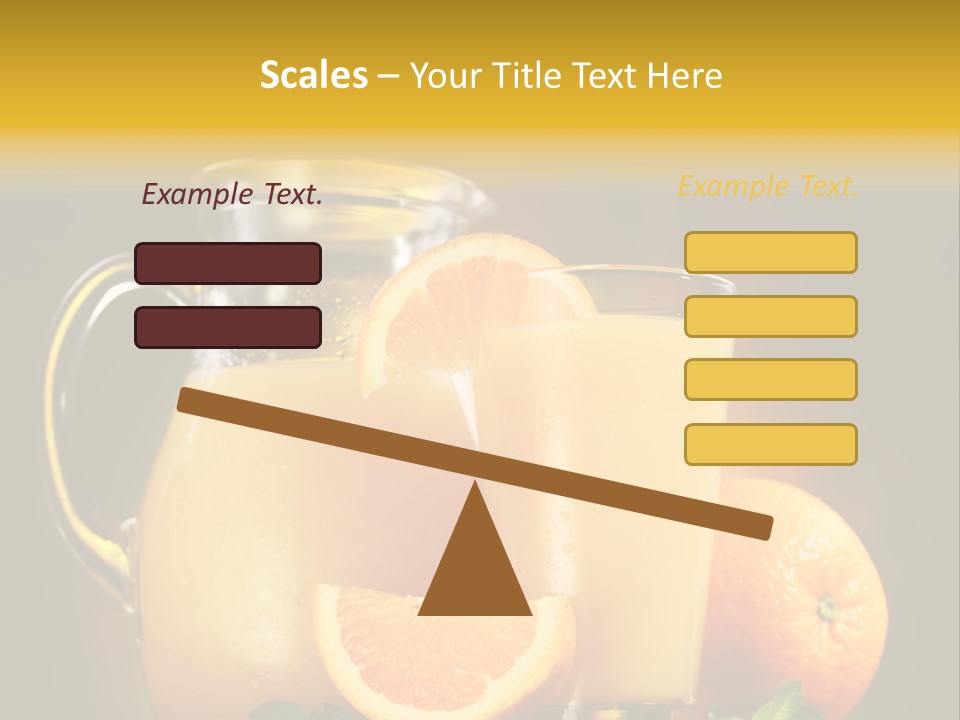Orange Glassware Glass PowerPoint Template