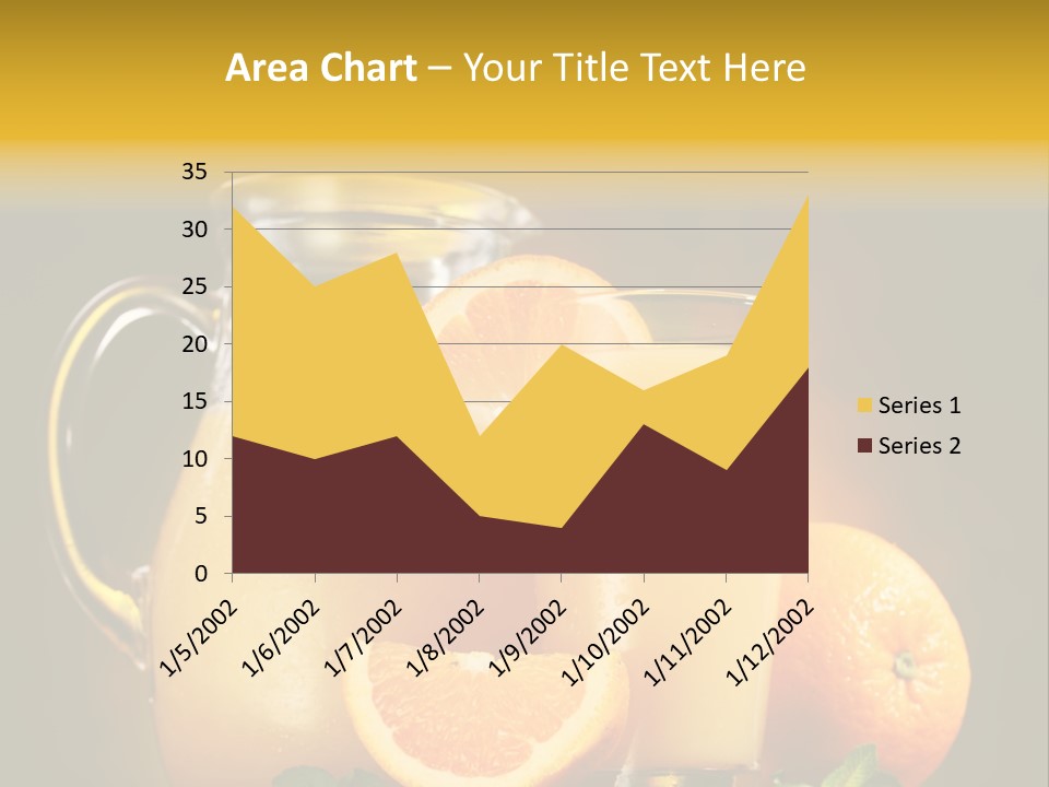 Orange Glassware Glass PowerPoint Template